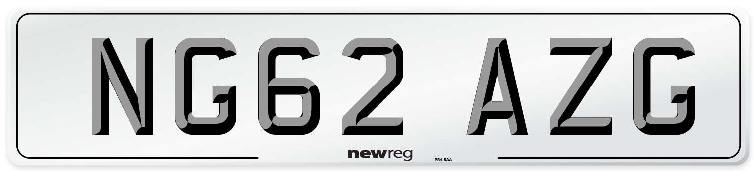 NG62 AZG Number Plate from New Reg